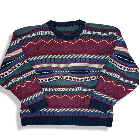 American Vintage Other - Vintage 90s 3D Coogie Style Knit Sweater